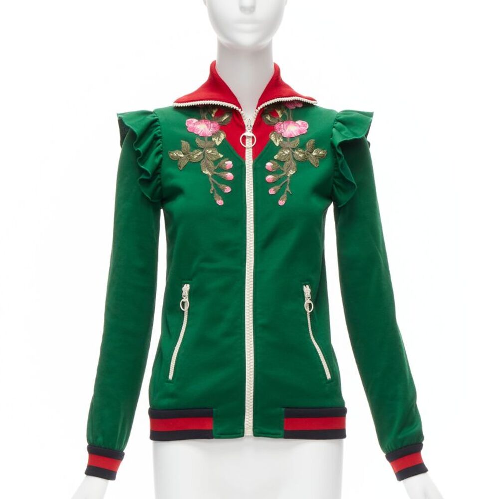 Gucci Floral Applique Track Jacket